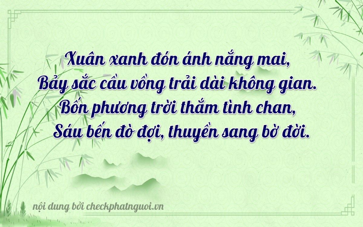 Bài thơ ý nghĩa cho <b>biển số 36AX-00746</b> tại website checkphatnguoi.vn