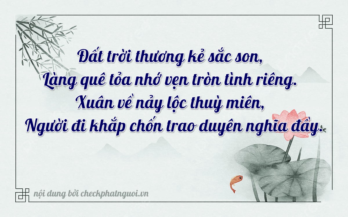 Bài thơ ý nghĩa cho <b>biển số 36AZ-04173</b> tại website checkphatnguoi.vn