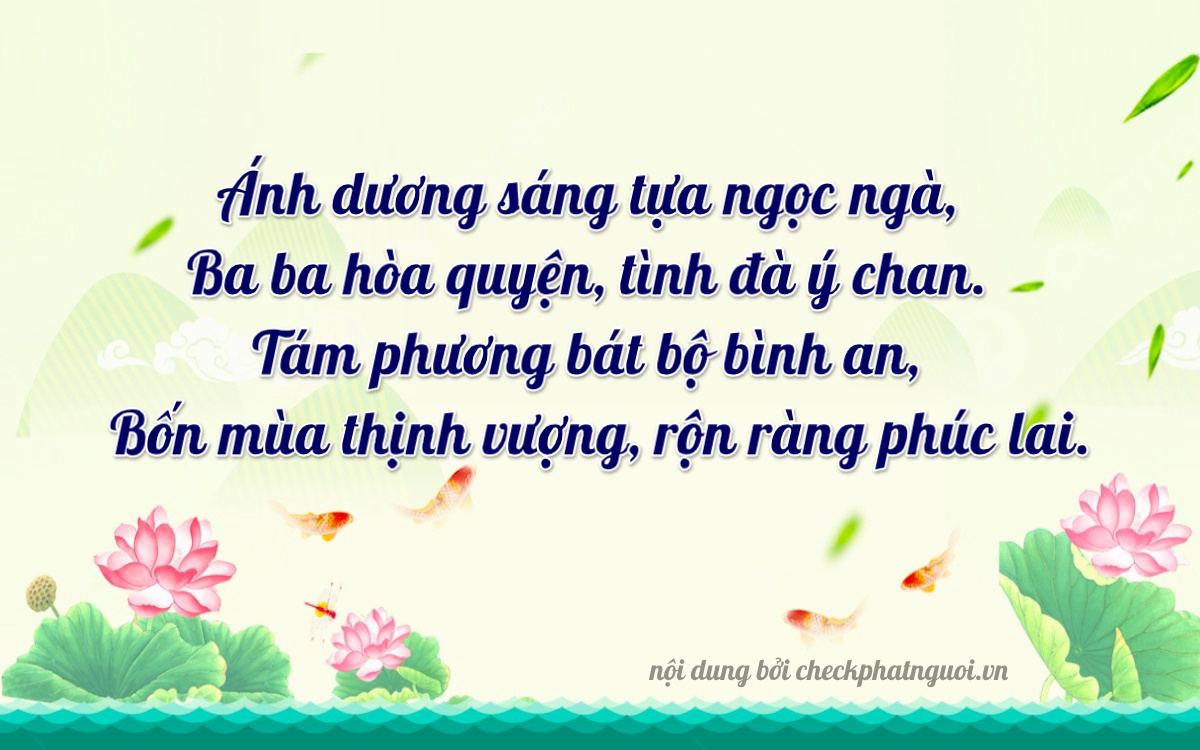 Bài thơ ý nghĩa cho <b>biển số 36B-03874</b> tại website checkphatnguoi.vn