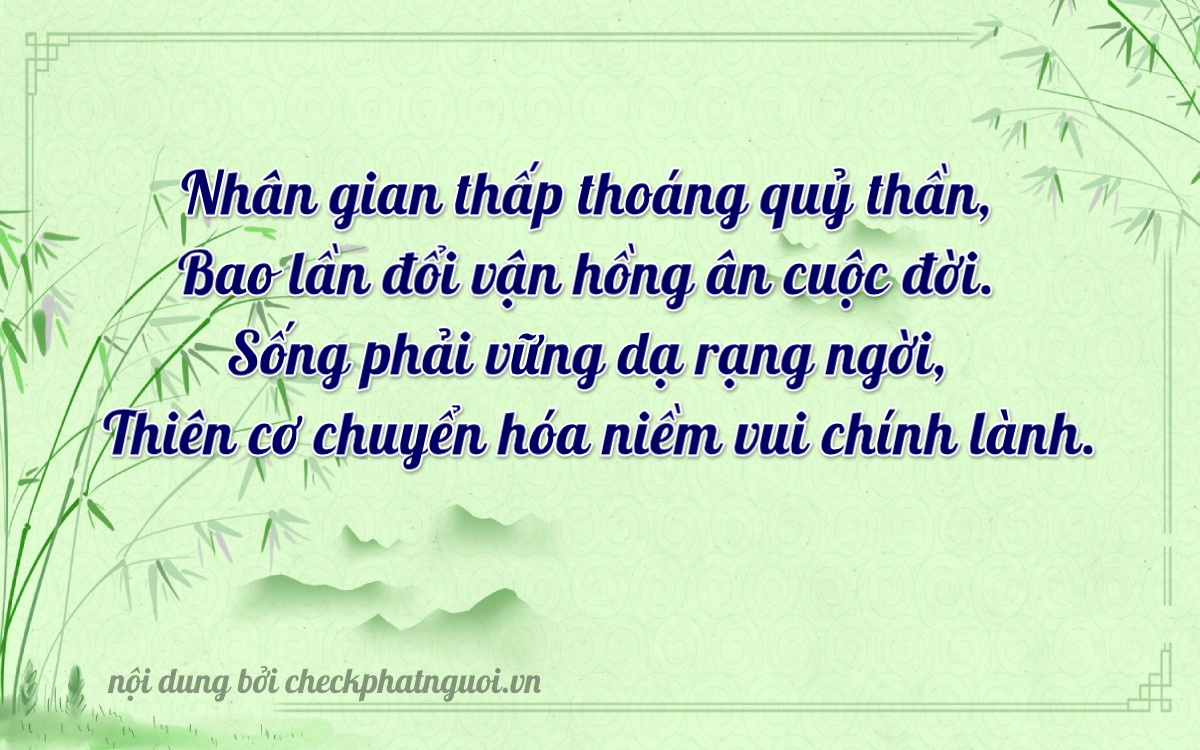 Bài thơ ý nghĩa cho <b>biển số 36B-04664</b> tại website checkphatnguoi.vn