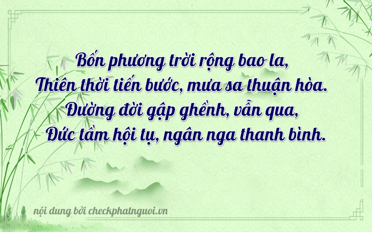 Bài thơ ý nghĩa cho <b>biển số 36B-06799</b> tại website checkphatnguoi.vn