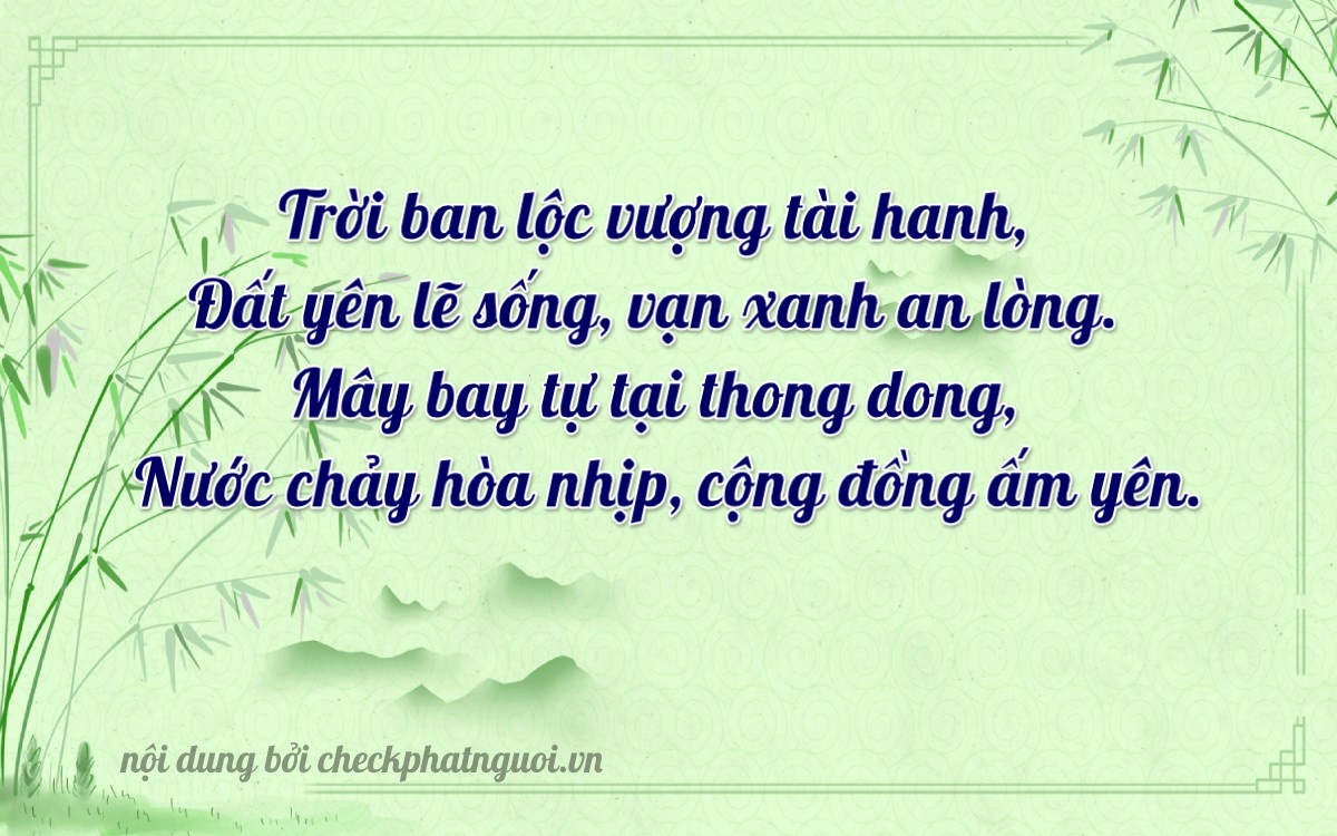 Bài thơ ý nghĩa cho <b>biển số 36B1-54040</b> tại website checkphatnguoi.vn