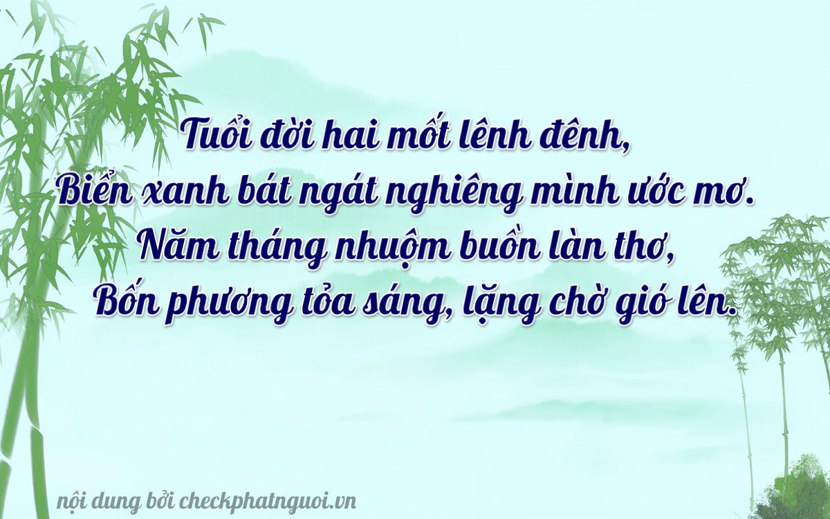 Bài thơ ý nghĩa cho <b>biển số 36B-20314</b> tại website checkphatnguoi.vn