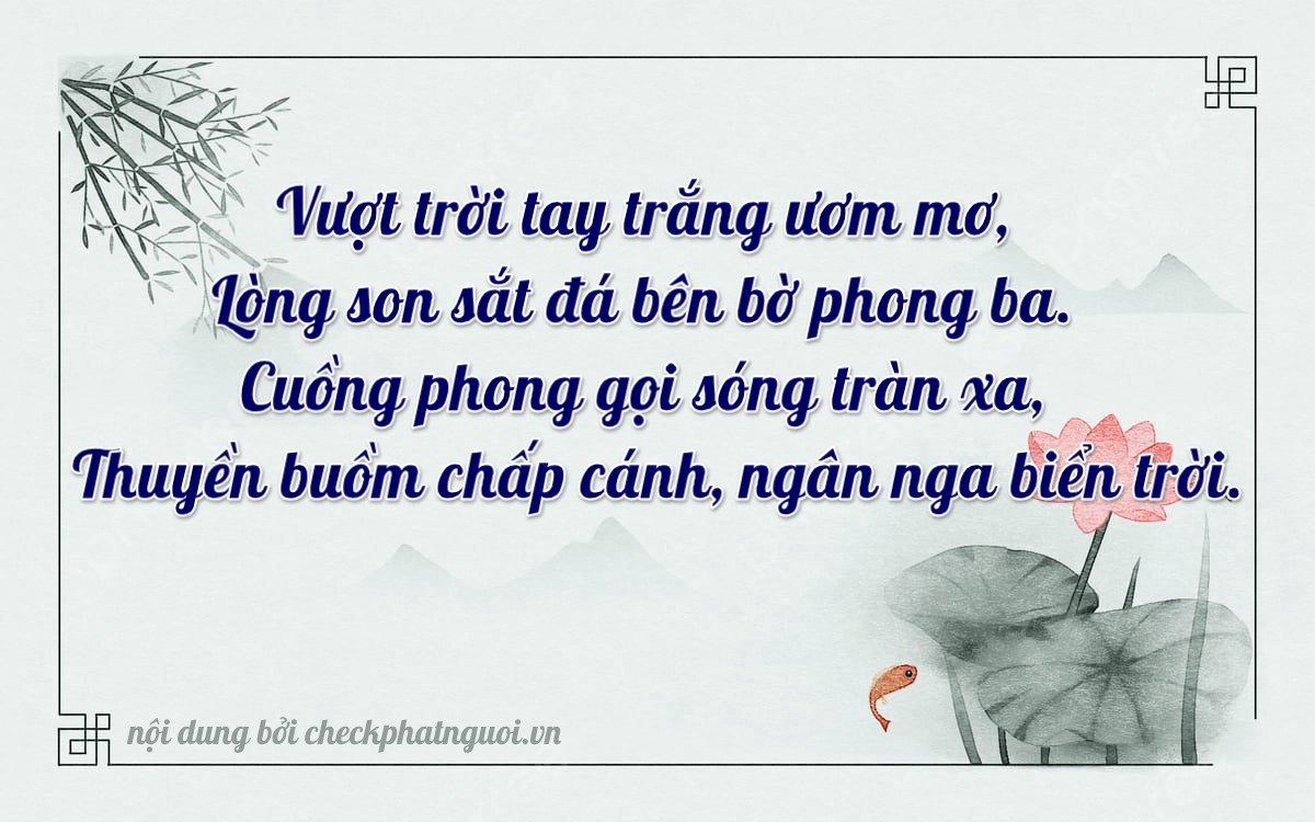 Bài thơ ý nghĩa cho <b>biển số 36B2-46537</b> tại website checkphatnguoi.vn