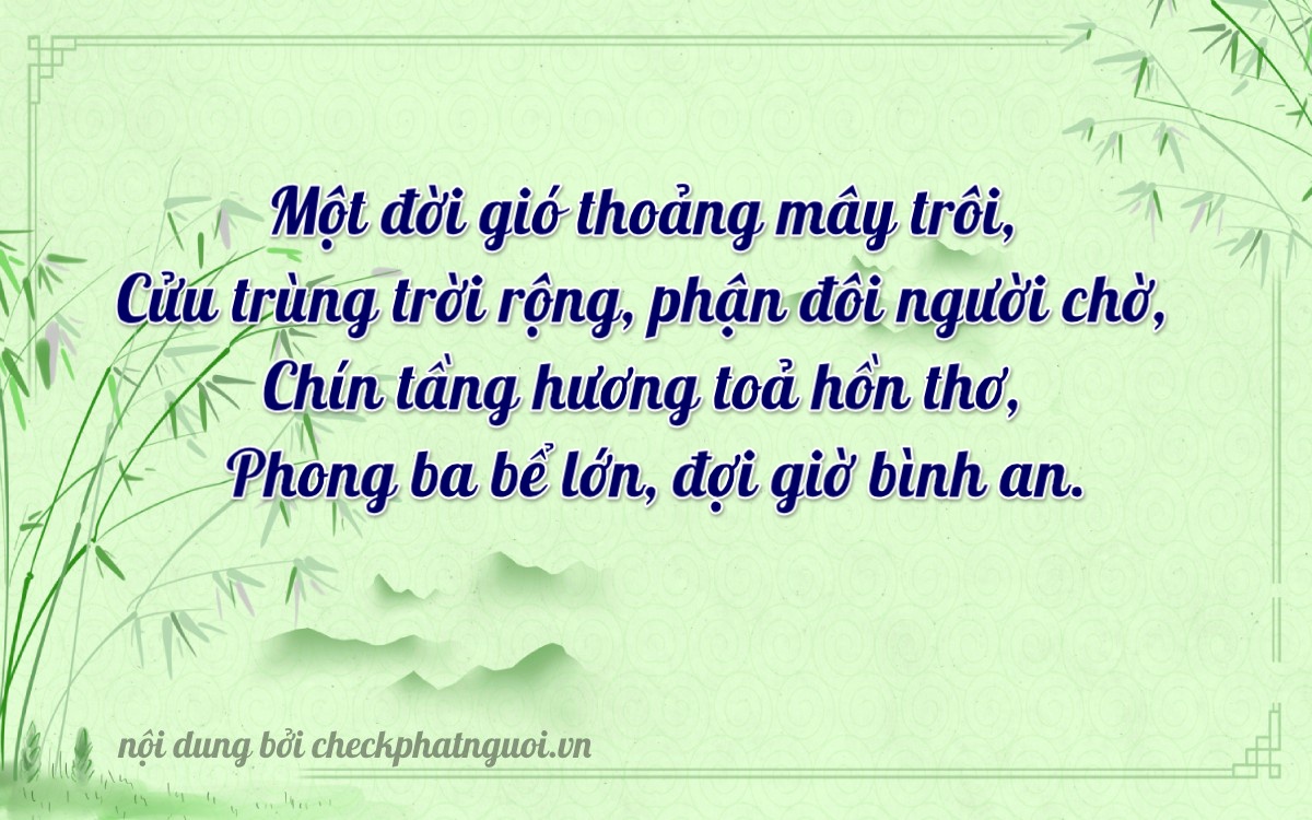 Bài thơ ý nghĩa cho <b>biển số 36B2-91949</b> tại website checkphatnguoi.vn