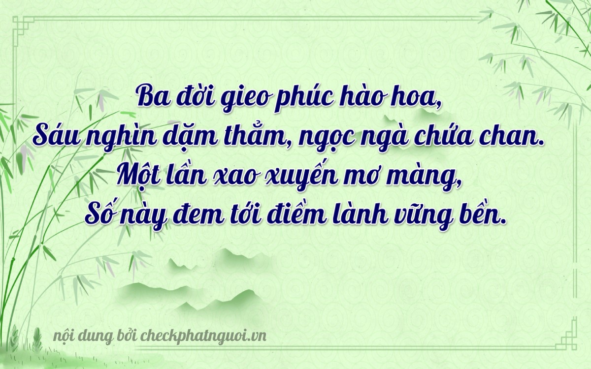 Bài thơ ý nghĩa cho <b>biển số 36B-31662</b> tại website checkphatnguoi.vn