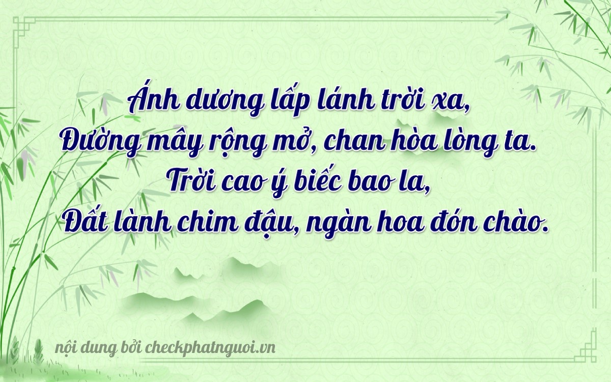 Bài thơ ý nghĩa cho <b>biển số 36B3-29731</b> tại website checkphatnguoi.vn