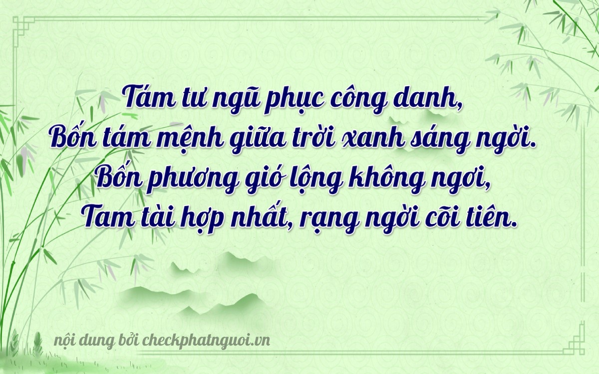 Bài thơ ý nghĩa cho <b>biển số 36B3-88453</b> tại website checkphatnguoi.vn