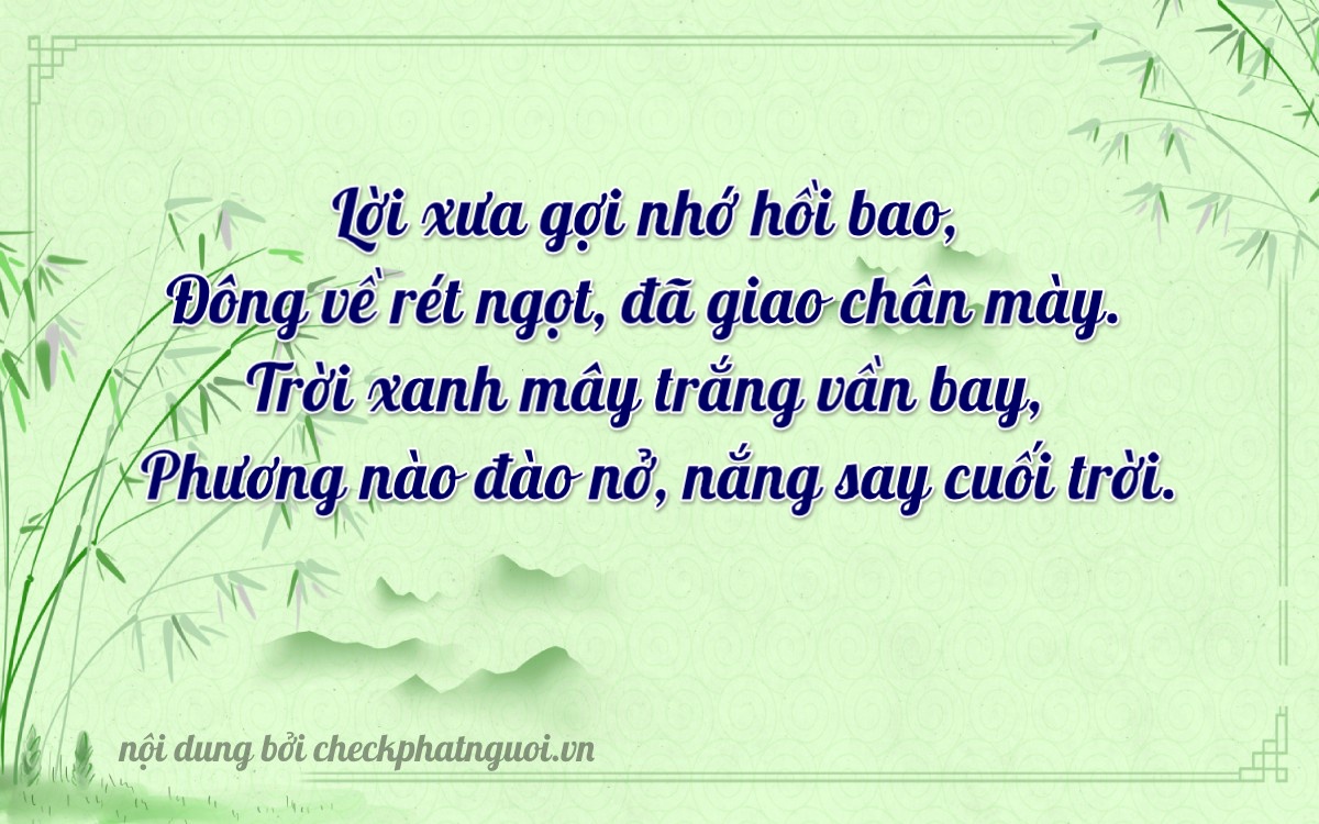 Bài thơ ý nghĩa cho <b>biển số 36B4-18453</b> tại website checkphatnguoi.vn