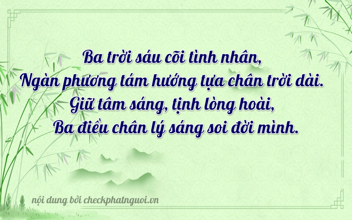 Bài thơ ý nghĩa cho <b>biển số 36B4-36881</b> tại website checkphatnguoi.vn