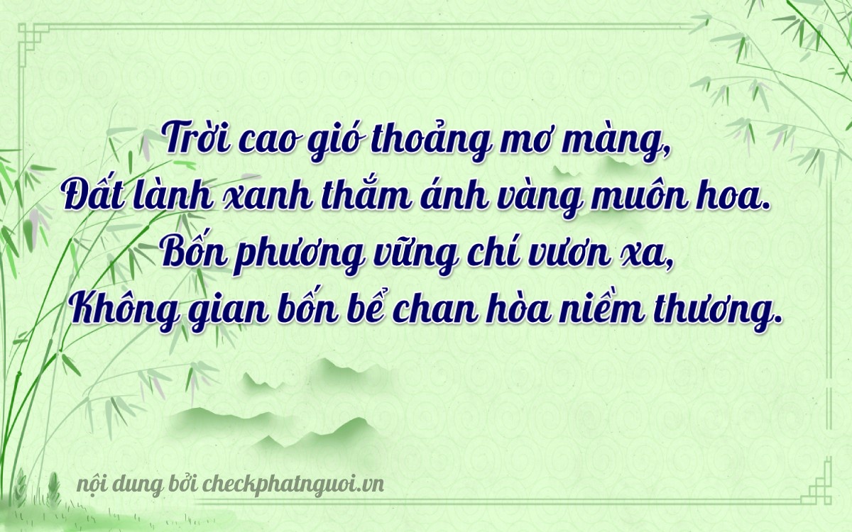 Bài thơ ý nghĩa cho <b>biển số 36B4-80840</b> tại website checkphatnguoi.vn