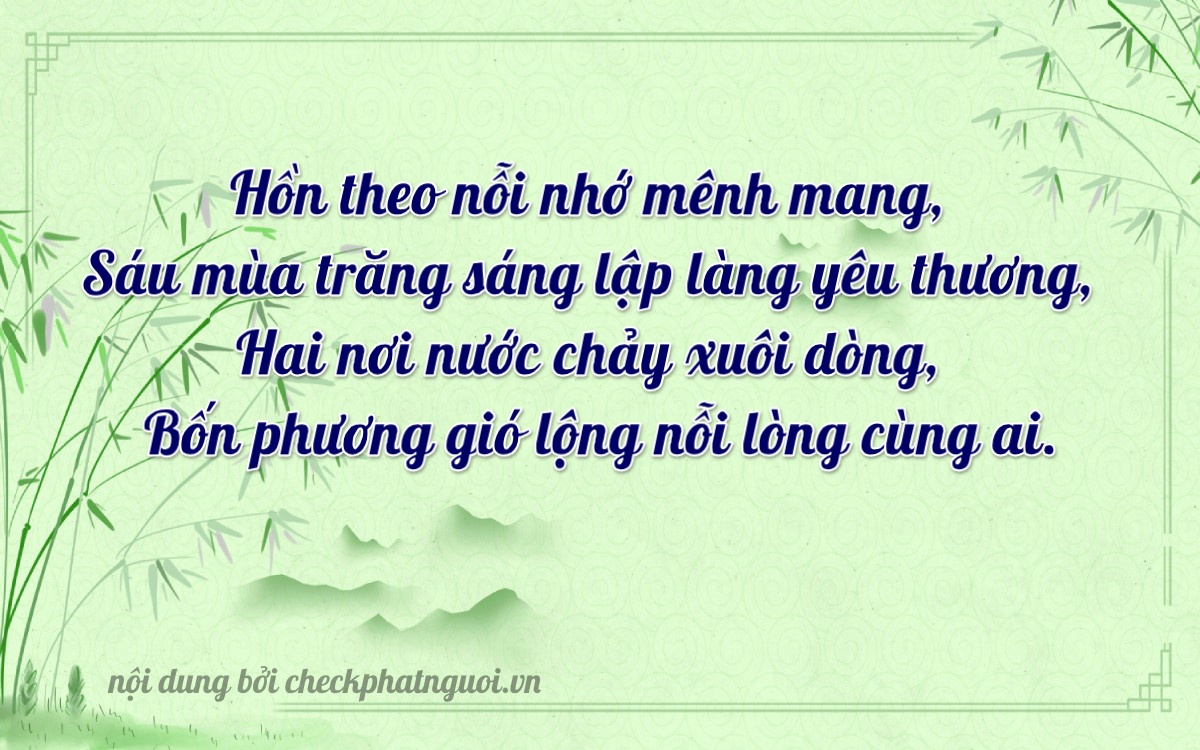 Bài thơ ý nghĩa cho <b>biển số 36B4-86294</b> tại website checkphatnguoi.vn