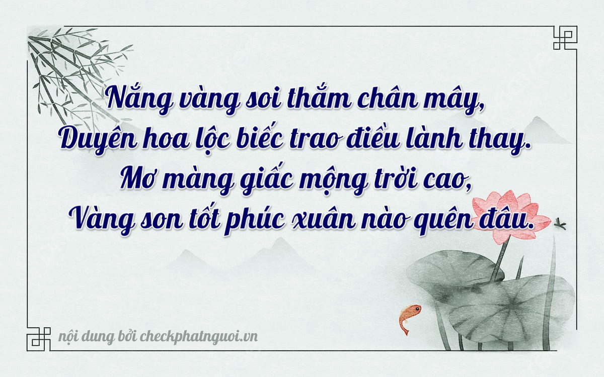 Bài thơ ý nghĩa cho <b>biển số 36B5-18544</b> tại website checkphatnguoi.vn