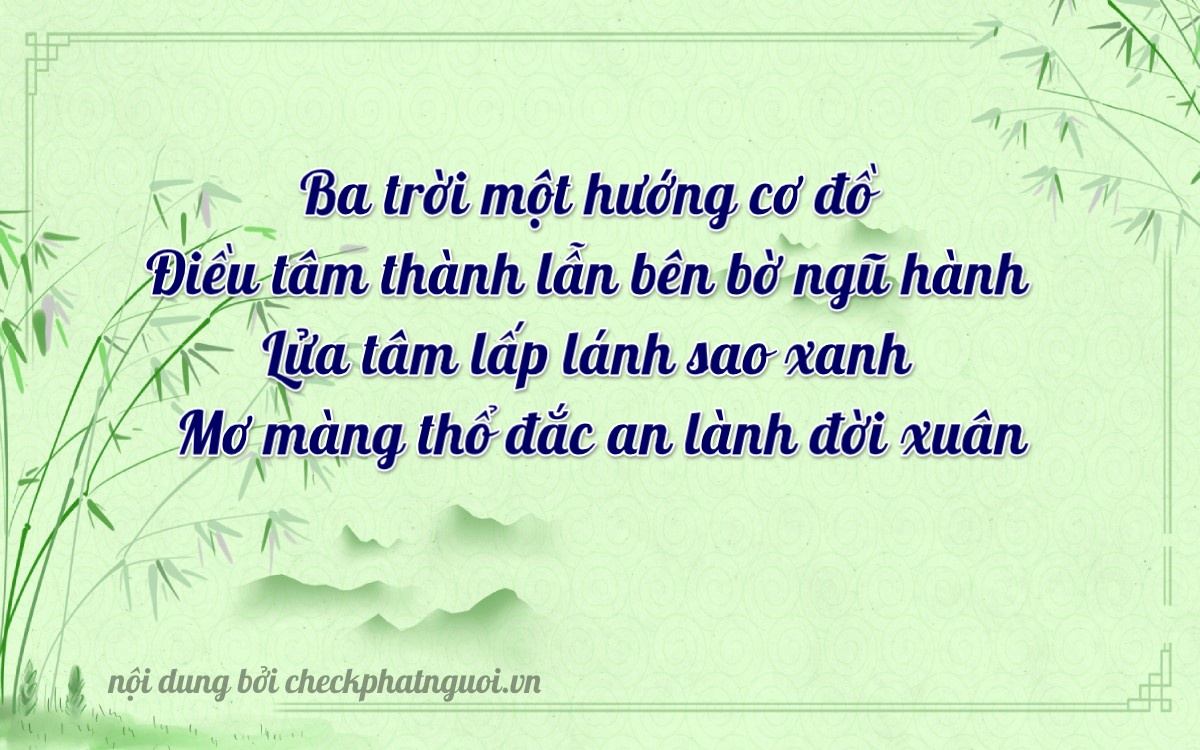 Bài thơ ý nghĩa cho <b>biển số 36B5-30501</b> tại website checkphatnguoi.vn