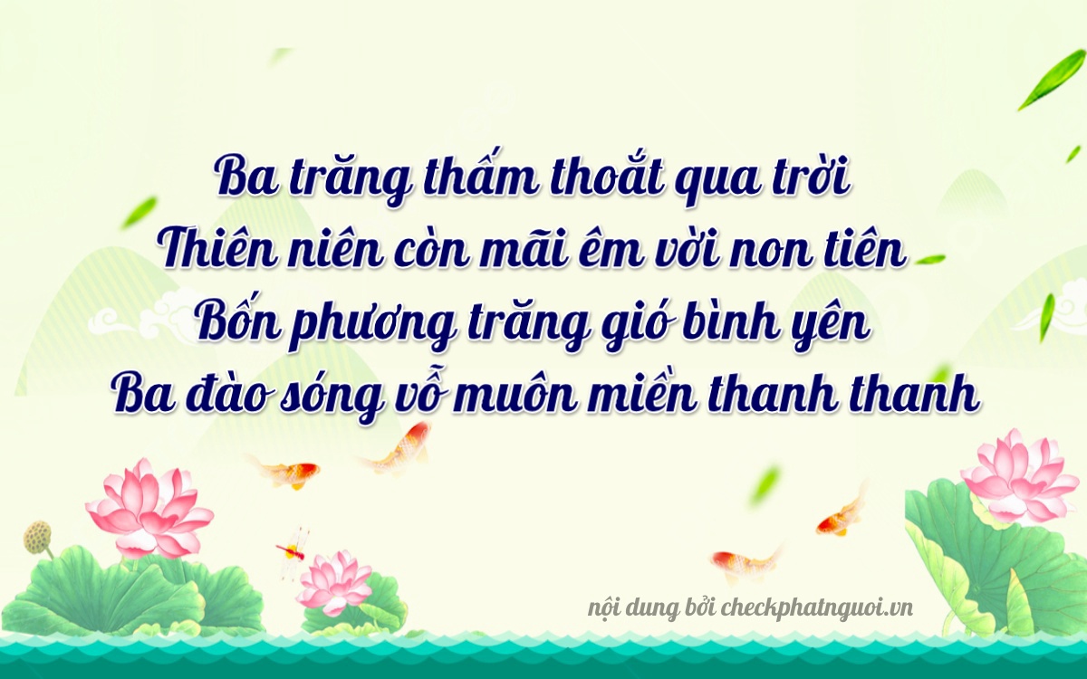 Bài thơ ý nghĩa cho <b>biển số 36B5-38683</b> tại website checkphatnguoi.vn