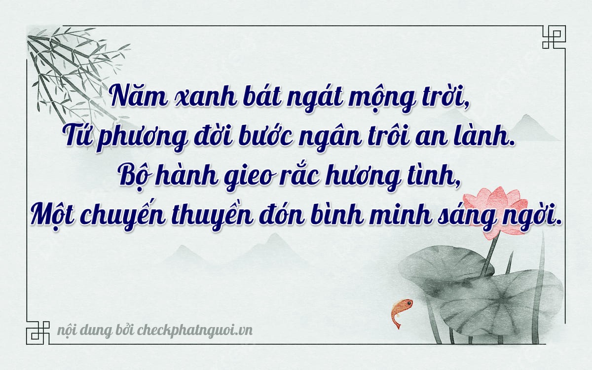 Bài thơ ý nghĩa cho <b>biển số 36B5-52414</b> tại website checkphatnguoi.vn