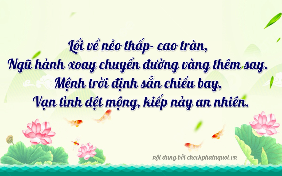 Bài thơ ý nghĩa cho <b>biển số 36B5-56090</b> tại website checkphatnguoi.vn