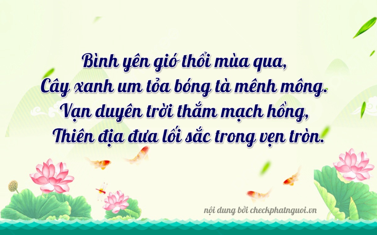 Bài thơ ý nghĩa cho <b>biển số 36B6-06558</b> tại website checkphatnguoi.vn