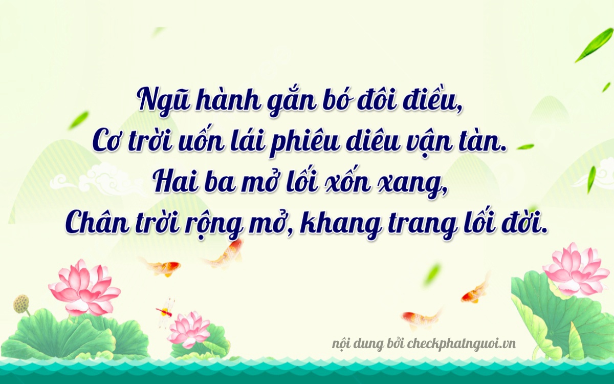Bài thơ ý nghĩa cho <b>biển số 36B6-12325</b> tại website checkphatnguoi.vn