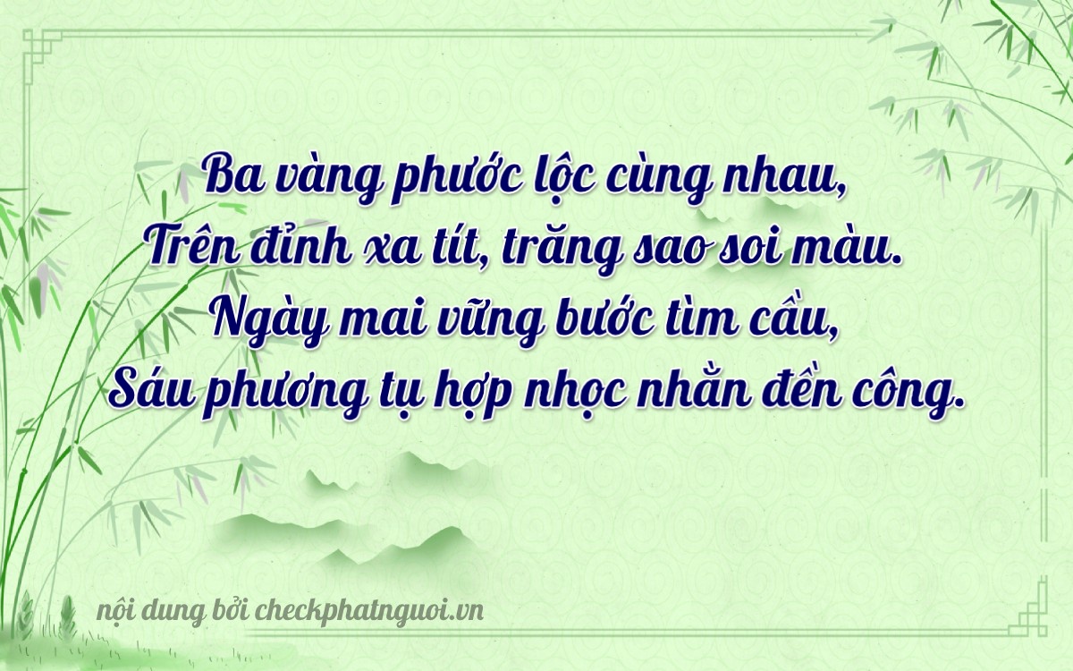 Bài thơ ý nghĩa cho <b>biển số 36B6-31536</b> tại website checkphatnguoi.vn