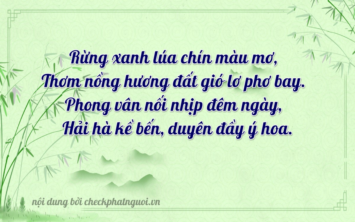 Bài thơ ý nghĩa cho <b>biển số 36B6-31885</b> tại website checkphatnguoi.vn