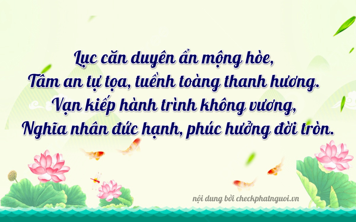 Bài thơ ý nghĩa cho <b>biển số 36B6-68697</b> tại website checkphatnguoi.vn