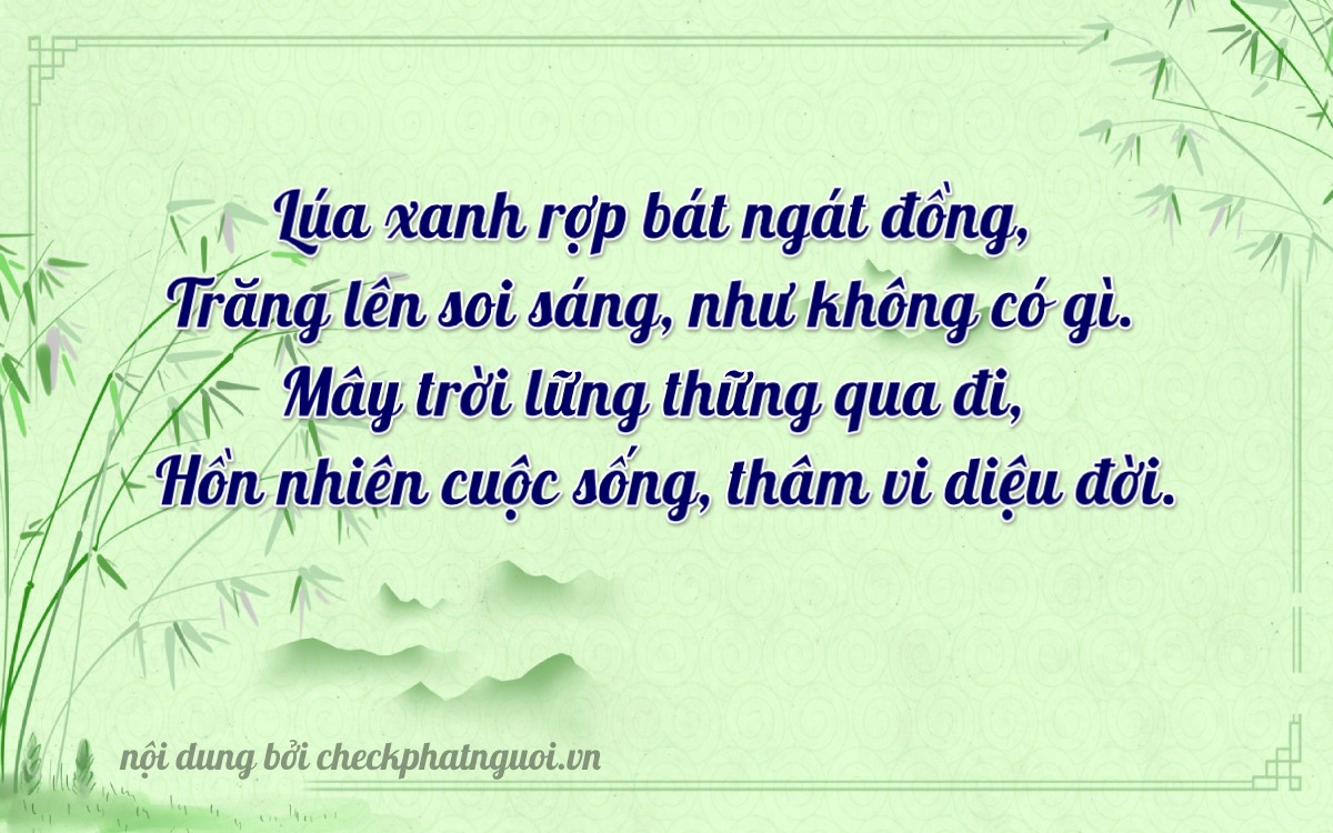 Bài thơ ý nghĩa cho <b>biển số 36B6-71387</b> tại website checkphatnguoi.vn