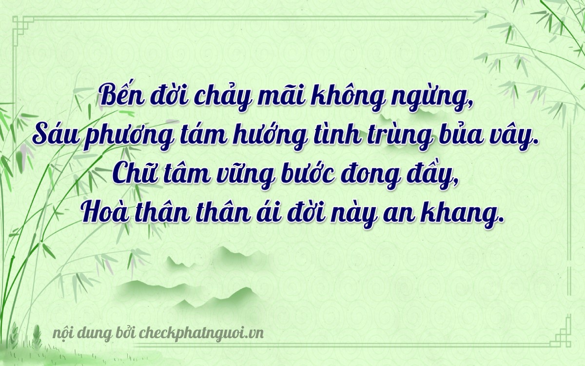 Bài thơ ý nghĩa cho <b>biển số 36B-68671</b> tại website checkphatnguoi.vn