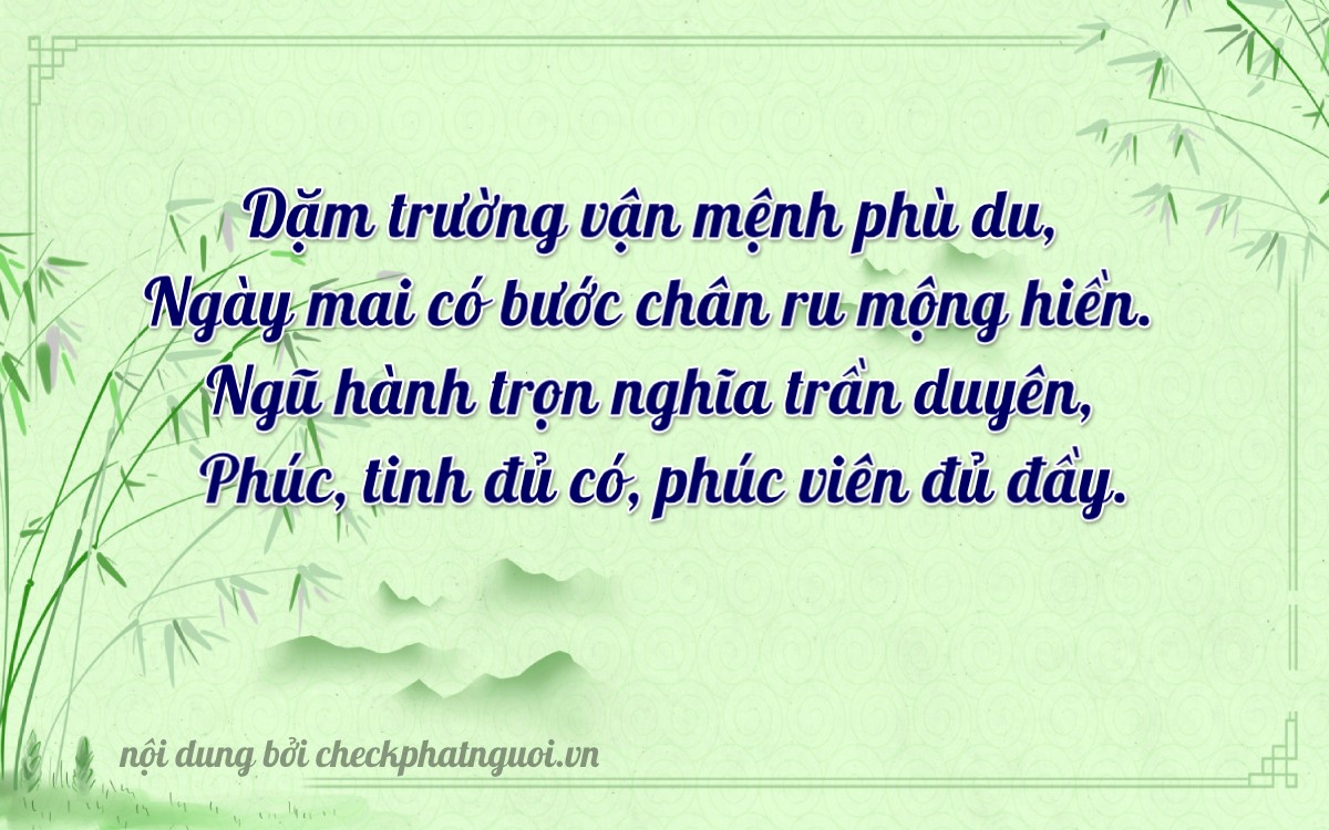 Bài thơ ý nghĩa cho <b>biển số 36B7-01594</b> tại website checkphatnguoi.vn