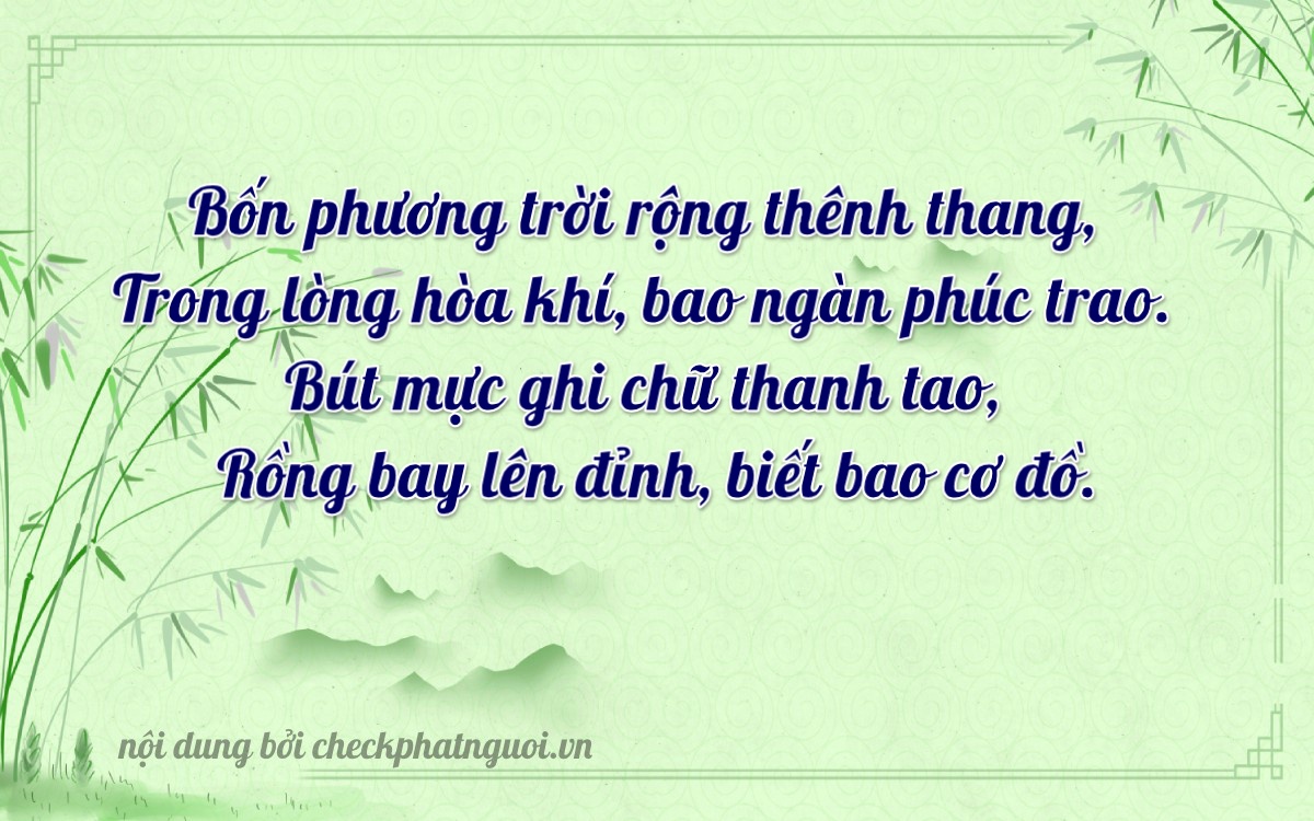Bài thơ ý nghĩa cho <b>biển số 36B-74328</b> tại website checkphatnguoi.vn