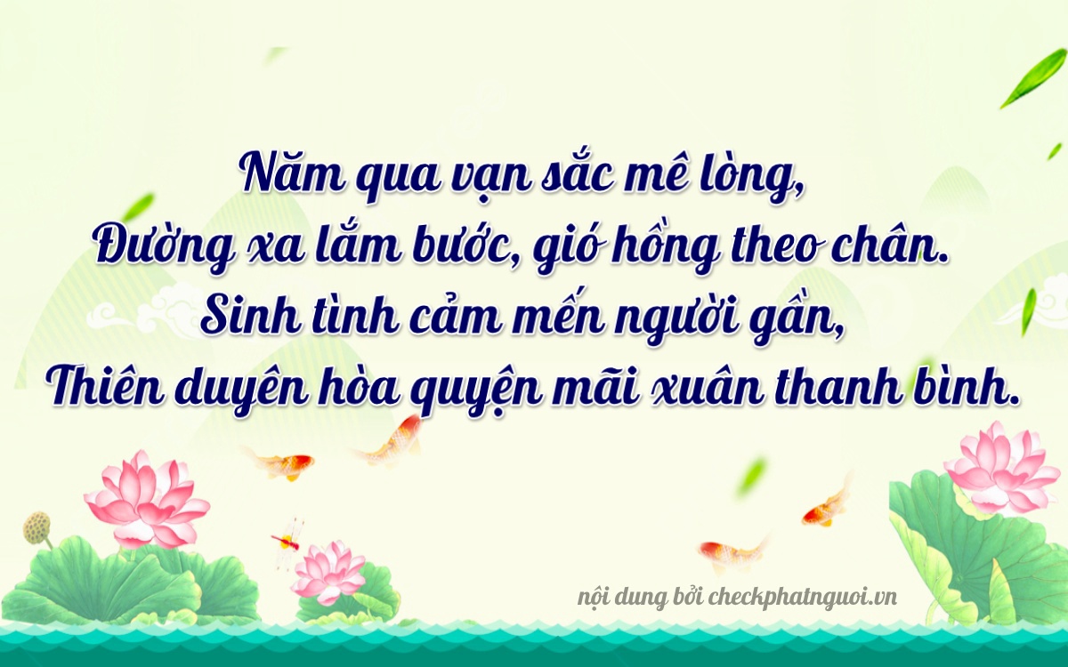 Bài thơ ý nghĩa cho <b>biển số 36B7-51456</b> tại website checkphatnguoi.vn