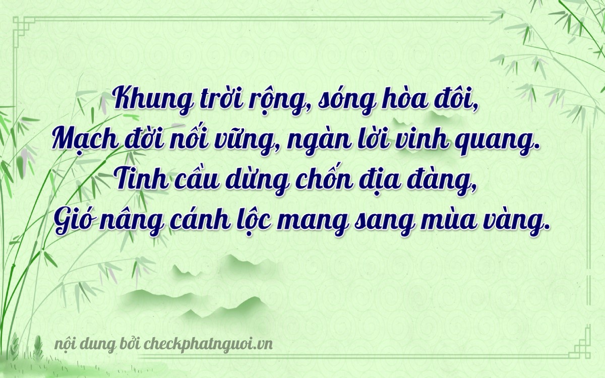 Bài thơ ý nghĩa cho <b>biển số 36B7-59231</b> tại website checkphatnguoi.vn