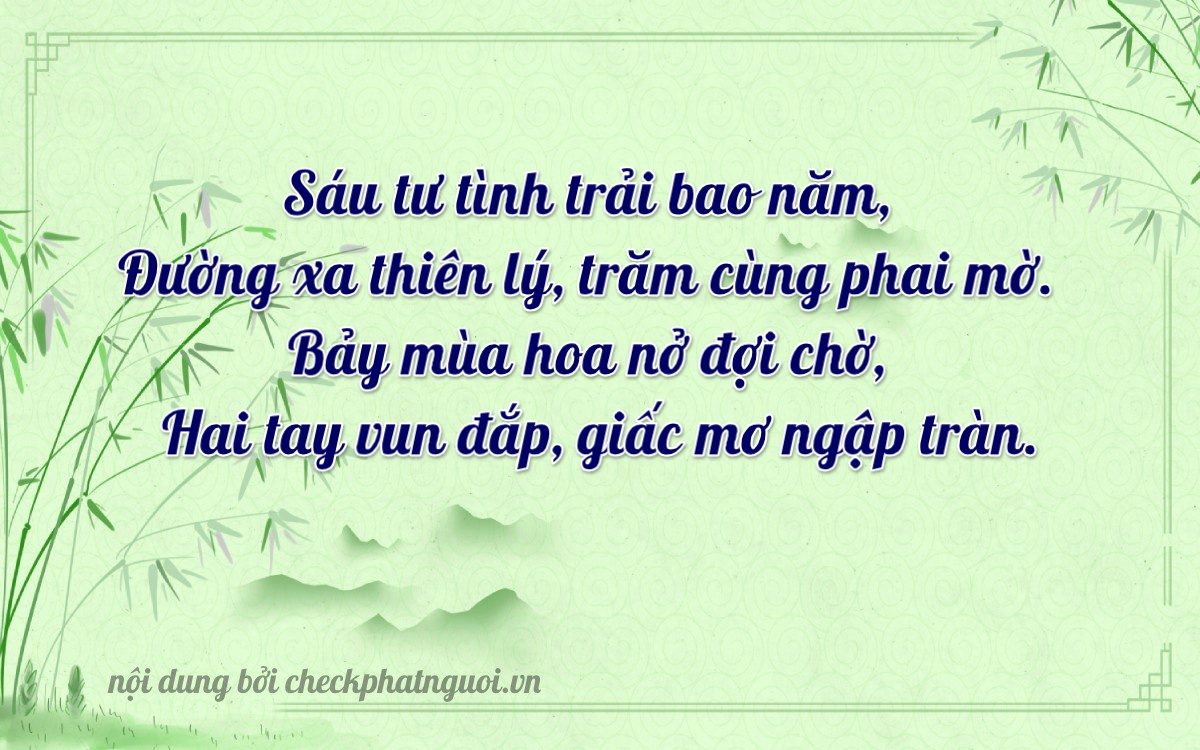 Bài thơ ý nghĩa cho <b>biển số 36B7-67662</b> tại website checkphatnguoi.vn