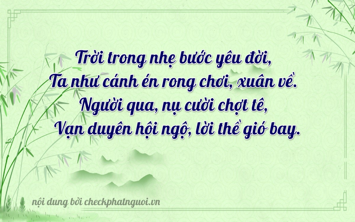 Bài thơ ý nghĩa cho <b>biển số 36B7-80975</b> tại website checkphatnguoi.vn