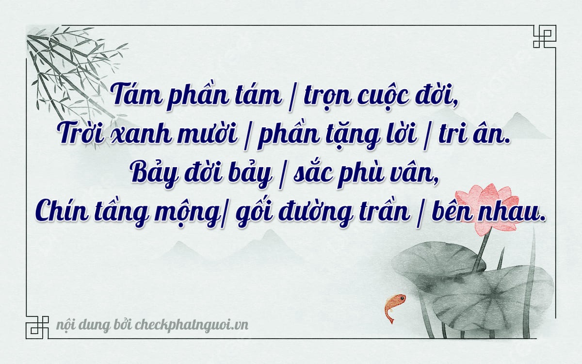Bài thơ ý nghĩa cho <b>biển số 36B7-88794</b> tại website checkphatnguoi.vn