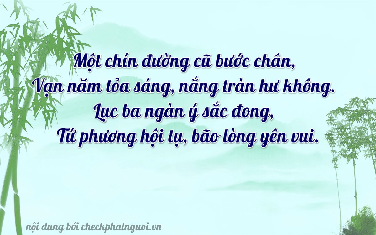 Bài thơ ý nghĩa cho <b>biển số 36B7-98643</b> tại website checkphatnguoi.vn