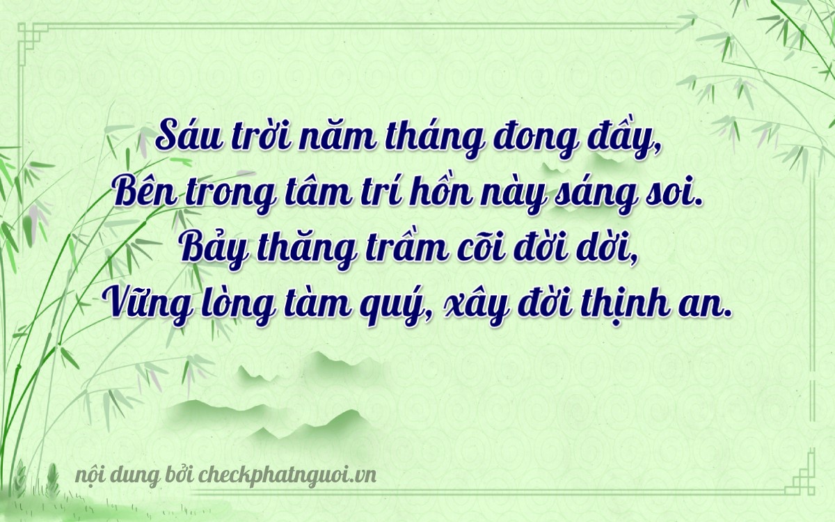 Bài thơ ý nghĩa cho <b>biển số 36B8-06714</b> tại website checkphatnguoi.vn