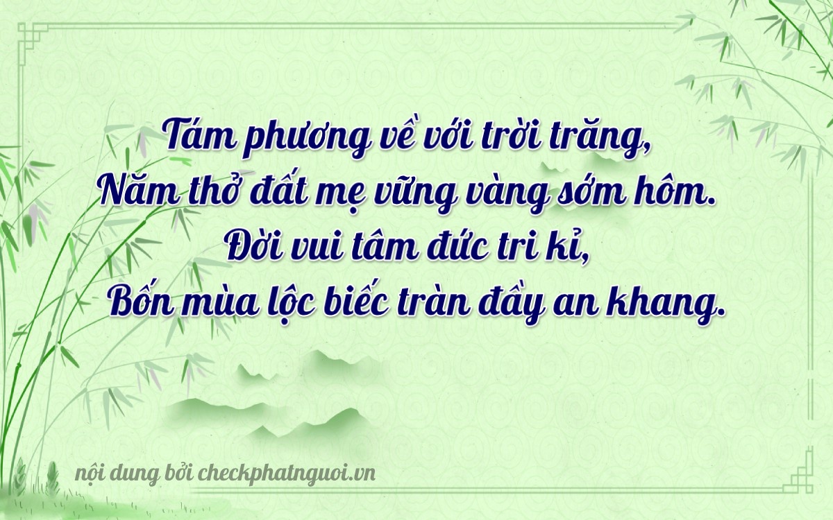 Bài thơ ý nghĩa cho <b>biển số 36B8-08540</b> tại website checkphatnguoi.vn