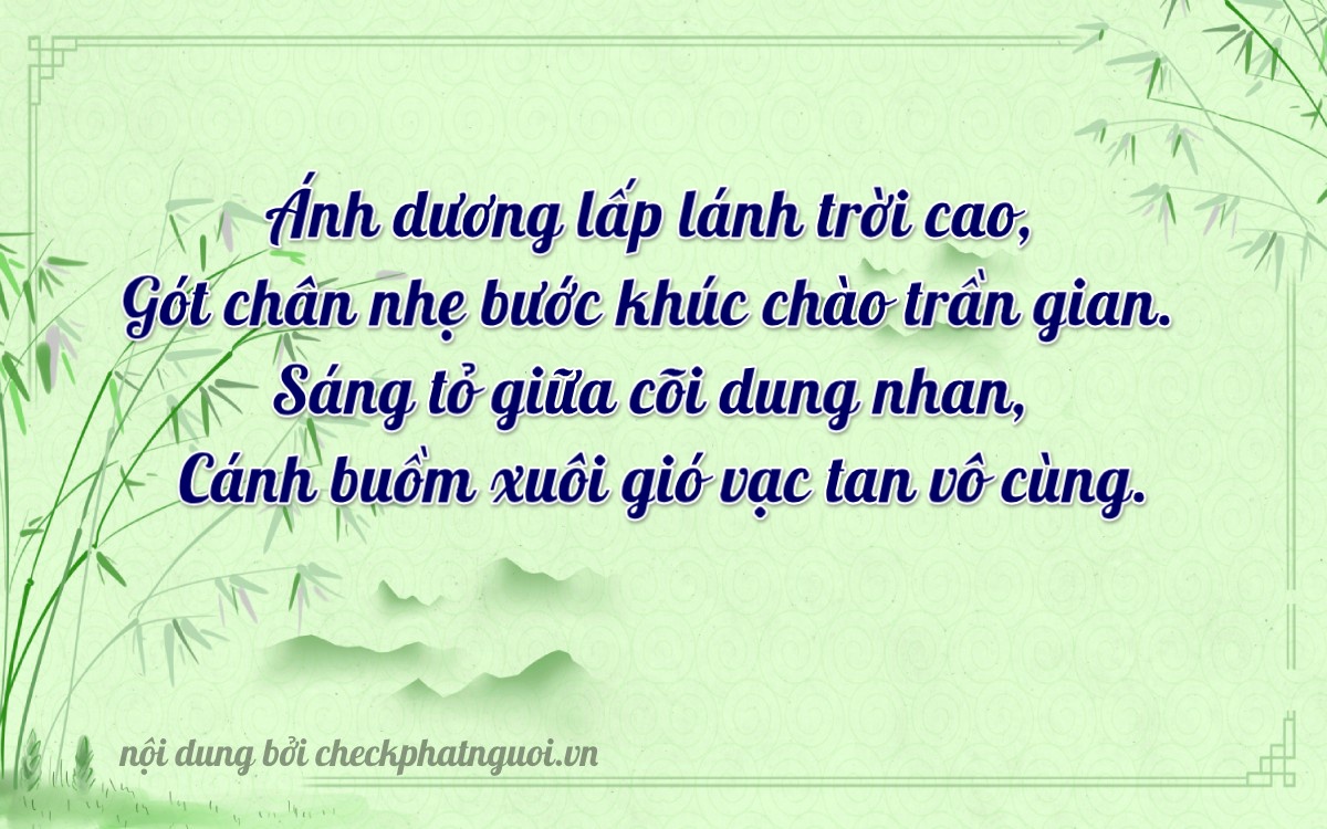 Bài thơ ý nghĩa cho <b>biển số 36B8-08641</b> tại website checkphatnguoi.vn