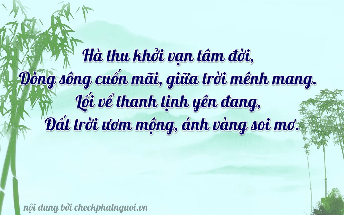 Bài thơ ý nghĩa cho <b>biển số 36B8-11033</b> tại website checkphatnguoi.vn