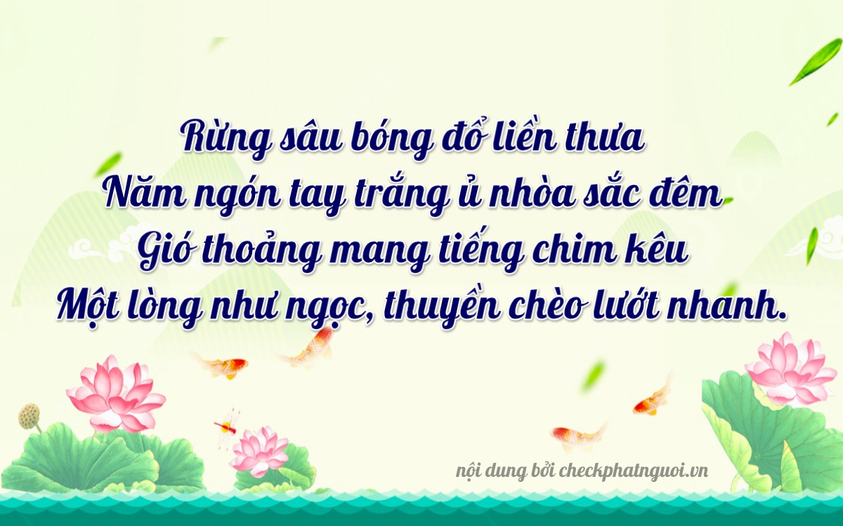 Bài thơ ý nghĩa cho <b>biển số 36B8-33501</b> tại website checkphatnguoi.vn