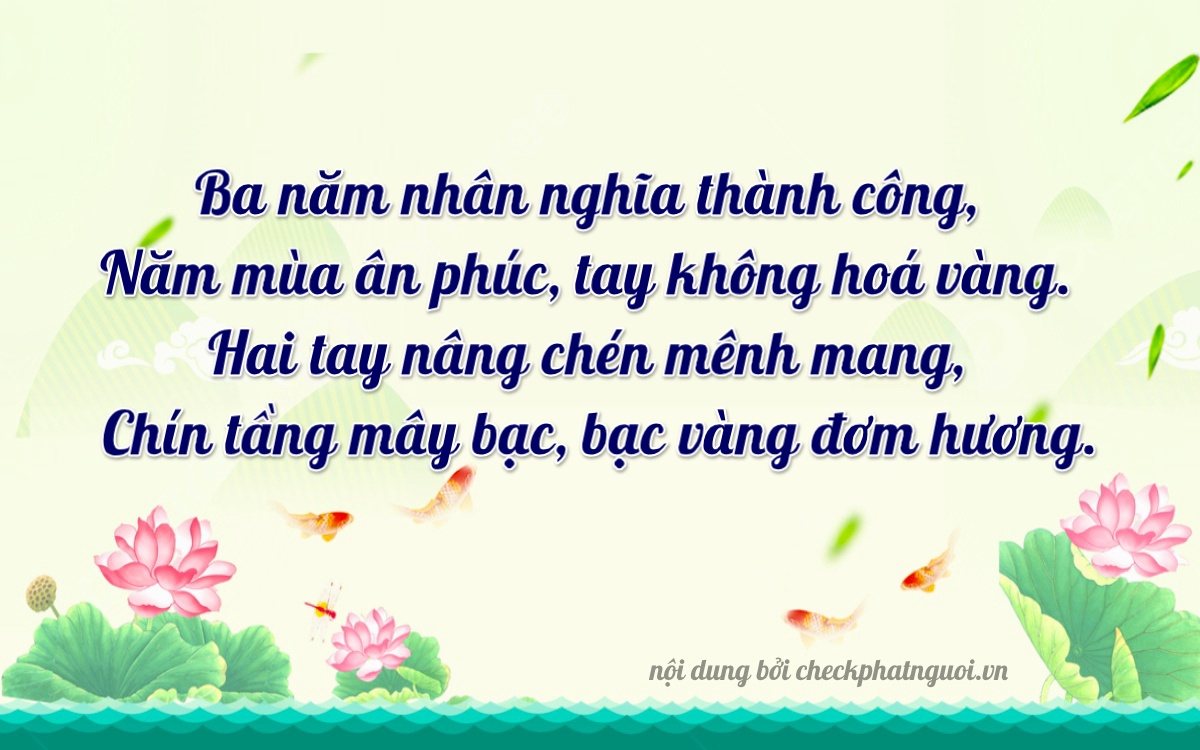 Bài thơ ý nghĩa cho <b>biển số 36B8-35229</b> tại website checkphatnguoi.vn