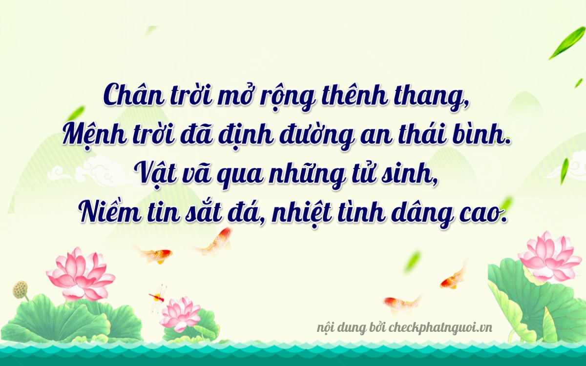 Bài thơ ý nghĩa cho <b>biển số 36B8-36356</b> tại website checkphatnguoi.vn