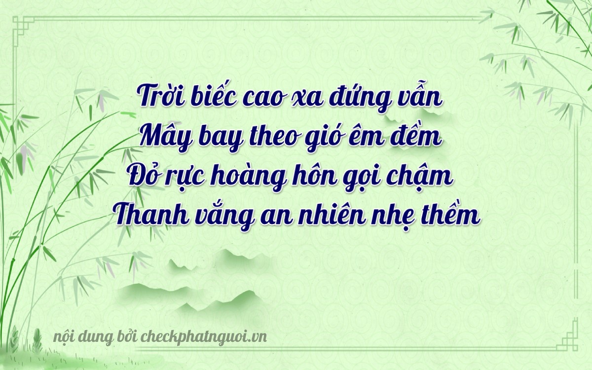 Bài thơ ý nghĩa cho <b>biển số 36B8-69835</b> tại website checkphatnguoi.vn