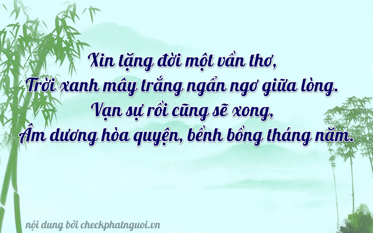 Bài thơ ý nghĩa cho <b>biển số 36BA-05735</b> tại website checkphatnguoi.vn