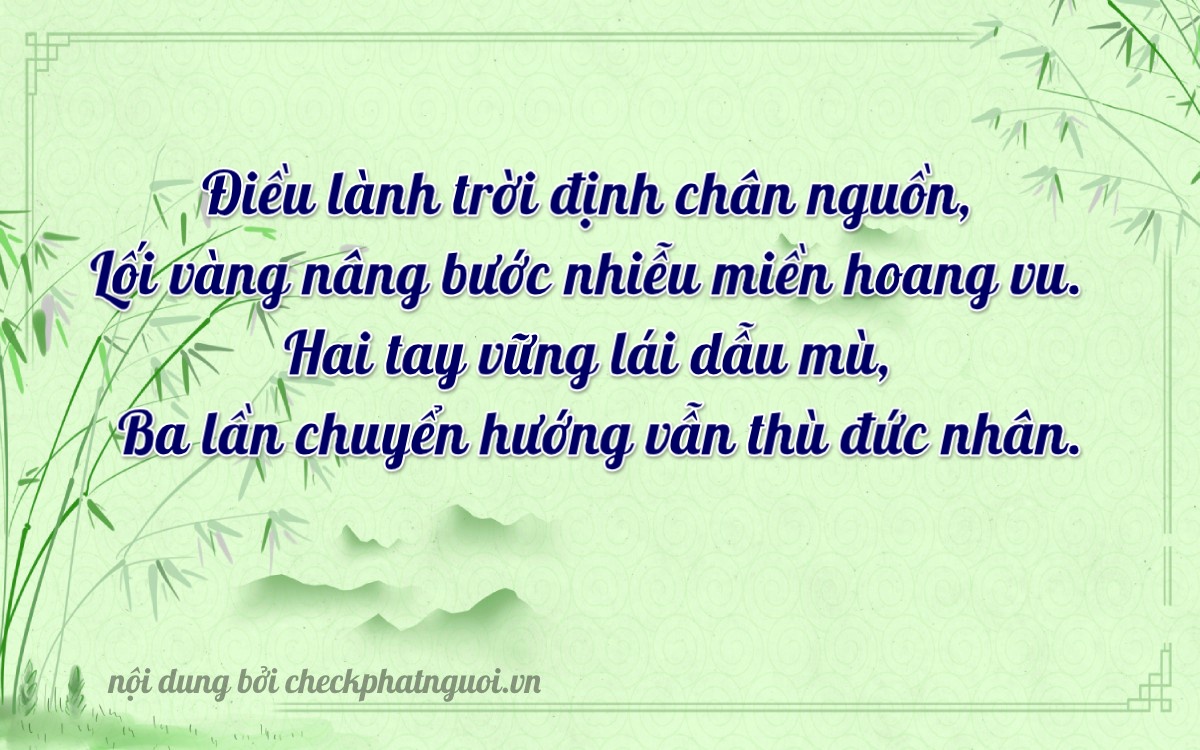 Bài thơ ý nghĩa cho <b>biển số 36BB-01223</b> tại website checkphatnguoi.vn