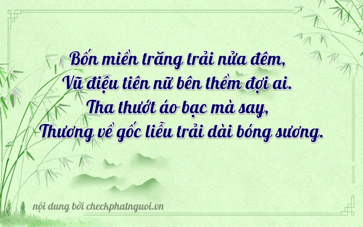 Bài thơ ý nghĩa cho <b>biển số 36BB-01492</b> tại website checkphatnguoi.vn