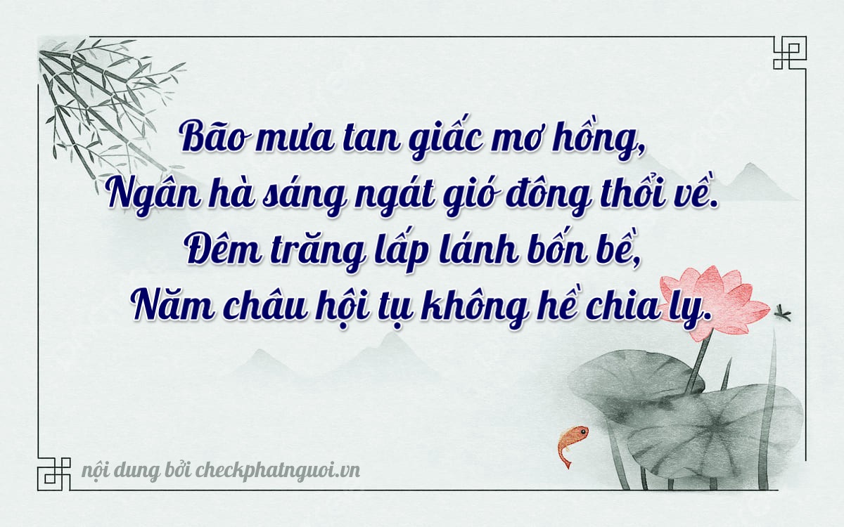 Bài thơ ý nghĩa cho <b>biển số 36BC-00599</b> tại website checkphatnguoi.vn
