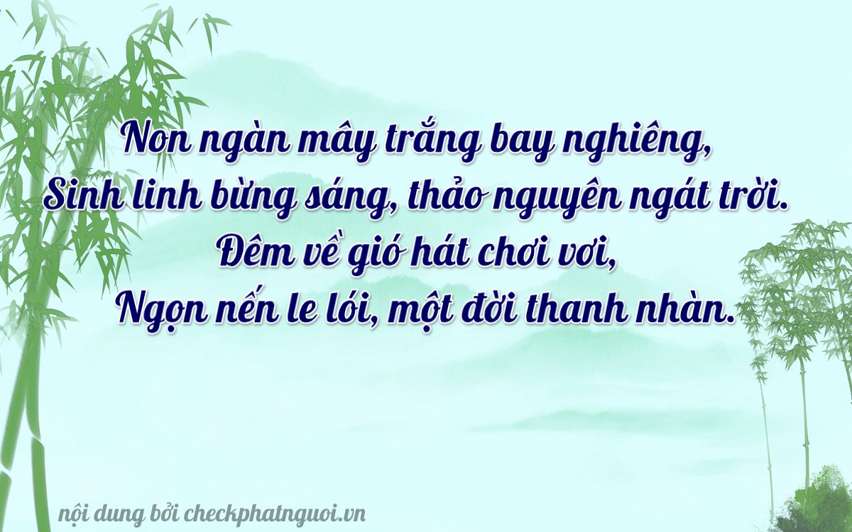 Bài thơ ý nghĩa cho <b>biển số 36BC-03356</b> tại website checkphatnguoi.vn