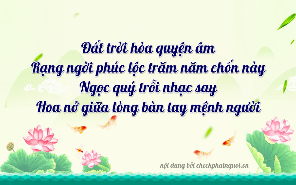 Bài thơ ý nghĩa cho <b>biển số 36BC-04643</b> tại website checkphatnguoi.vn